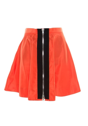 Miu Miu Pre-Owned zip-up pleated mini skirt - Orange