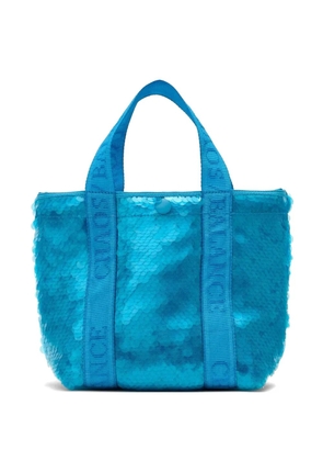 Undercover sequin-embellished tote bag - Blue