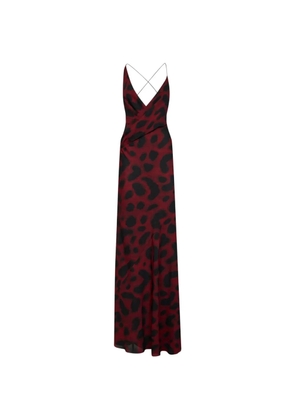 Alex Perry animalier-print bias-cut dress - Red
