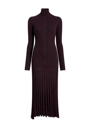 Proenza Schouler ribbed pleated midi day dress - Red