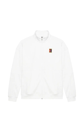 Nike Heritage logo-patch zip-up sweater - White