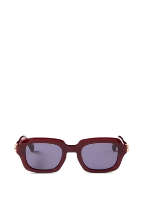 SANDRO logo-detail rectangle-frame sunglasses - Red