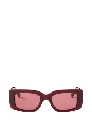 SANDRO logo-plaque rectangle-frame sunglasses - Red