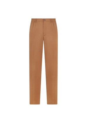 slowear elasticated-waistband button-flap trousers - Brown