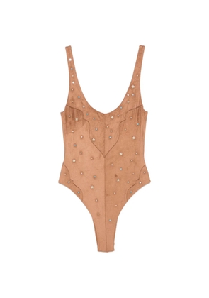 VENUJA embellished Western-style swimsuit - Brown