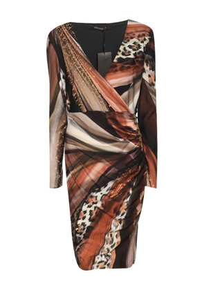 Roberto Cavalli animal-print midi dress - Brown