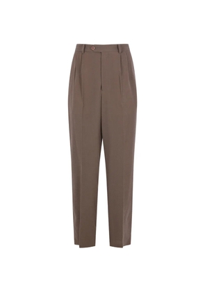 Magliano herringbone pleated trousers - Neutrals