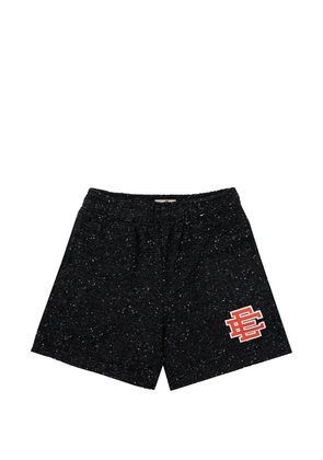 ERIC EMANUEL EE logo-print bouclé fleece shorts - Black
