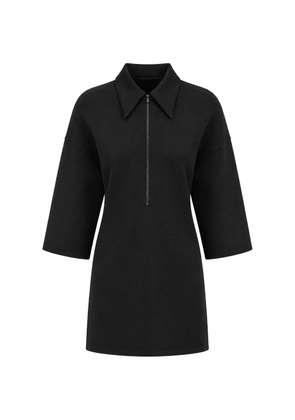 Tibi zip-front bonded mini dress - Black