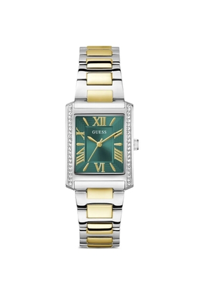GUESS USA tank case 20mm watch - Green