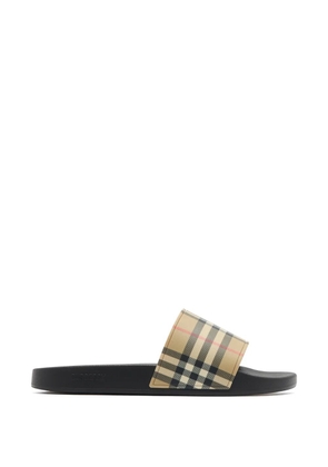 Burberry check-print slides - Neutrals