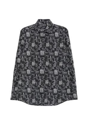 Karl Lagerfeld graphic-print long-sleeve shirt - Black