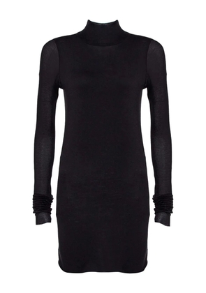 Rick Owens Vintage pre-owned turtleneck sheer-panels dress - Black