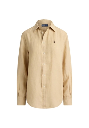 Polo Ralph Lauren Pony-embroidered linen shirt - Neutrals