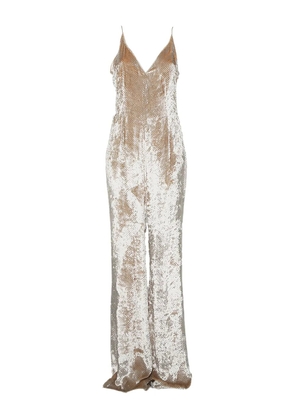 Gabriela Hearst velvet jumpsuit - Neutrals
