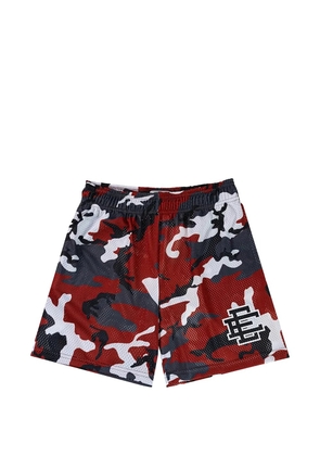 ERIC EMANUEL EE logo-detail camouflage-print shorts - Red
