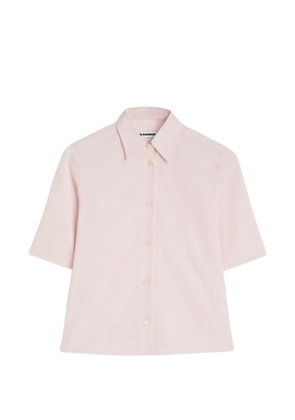 Jil Sander logo-embroidered poplin shirt - Pink