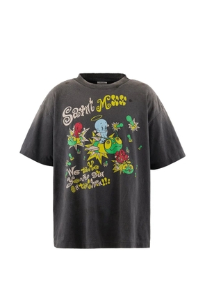 SAINT MXXXXXX graphic-print T-shirt - Black