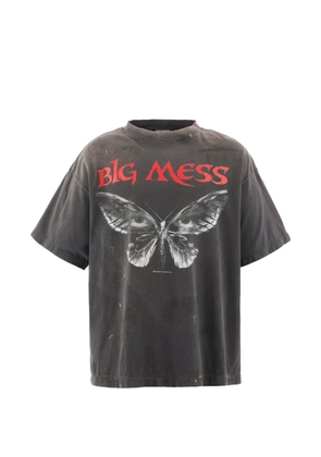 SAINT MXXXXXX butterfly-print T-shirt - Black
