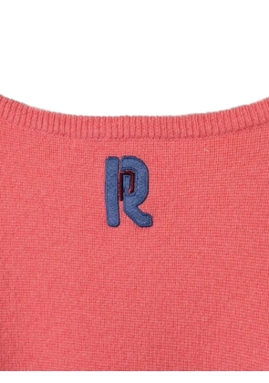 Rabanne floral-embroidered sleeveless sweater - Pink