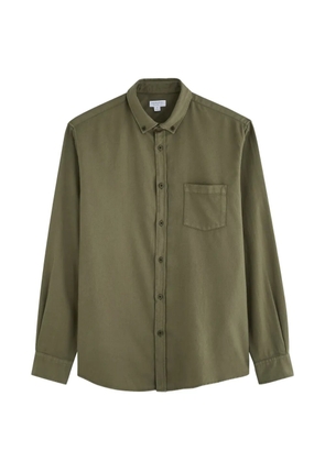 Sunspel button-down collar long-sleeve shirt - Green