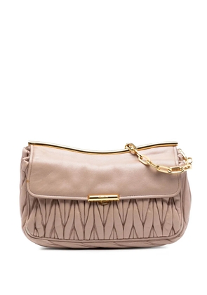 Miu Miu Pre-Owned 2010-2026 Matelasse Nappa Frame shoulder bag - Brown