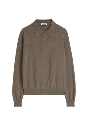 Jil Sander zip-fastening wool sweater - Brown