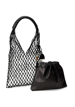 Ralph Lauren Collection macramé-tassel tote bag - Black