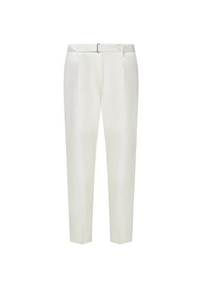 BE ABLE belted pleated tailored trousers - White