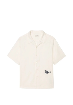 Zadig&Voltaire Slony logo-embroidered shirt - Neutrals