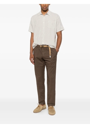 White Sand belted elasticated-waist trousers - Brown
