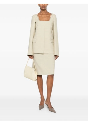 CALVIN KLEIN COLLECTION side-slit mini skirt - Neutrals