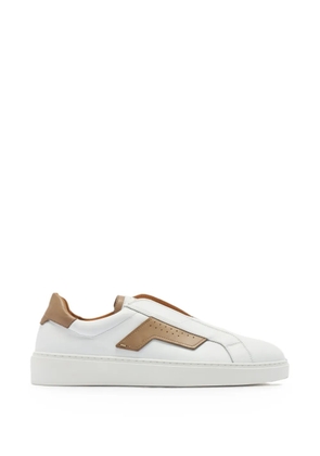Magnanni perforated panelled sneakers - White
