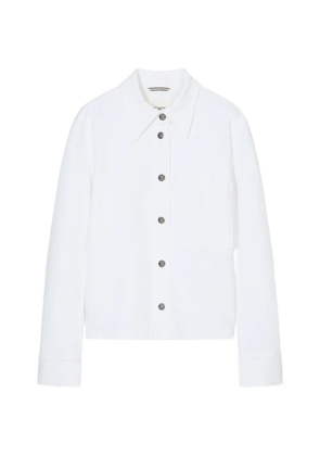 Closed button-down chest-pocket jacket - White