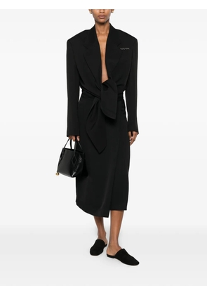 CALVIN KLEIN COLLECTION Hallie wrap-style straight midi skirt - Black