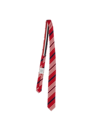 Thom Browne stripe-patterned tie - Red
