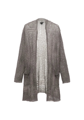 Avant Toi open-knit distressed cardigan - Grey