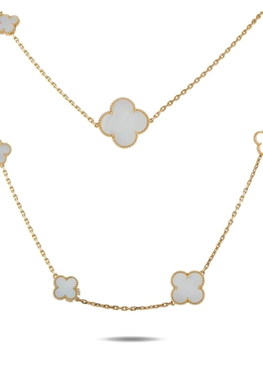 Van Cleef & Arpels Pre-Owned Alhambra mother-of-pearl necklace - Gold