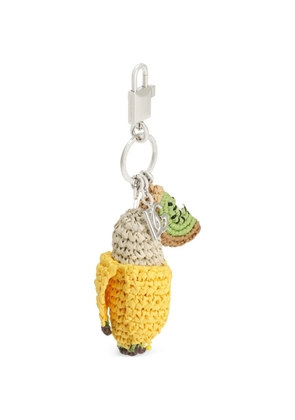 Dolce & Gabbana metal keychain with charms - Yellow