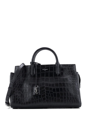 Saint Laurent Pre-Owned Rive Gauche Cabas Crocodile Embossed Leather Small satchel - Black
