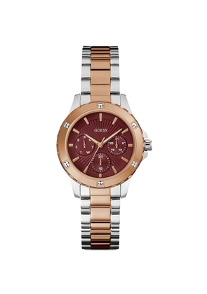 GUESS USA two-tone analog 35mm watch - Brown