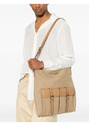 Prada flap-pockets shoulder bag - Neutrals