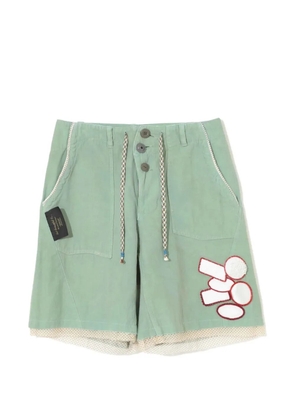 Undercover appliqué layered shorts - Green