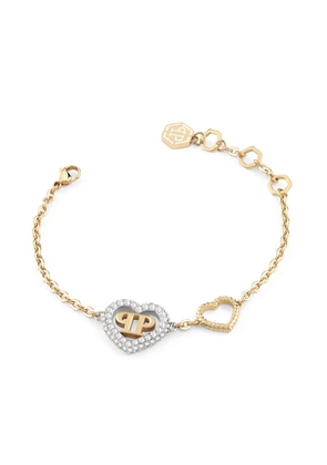 Philipp Plein rocked hearts bracelet - Gold