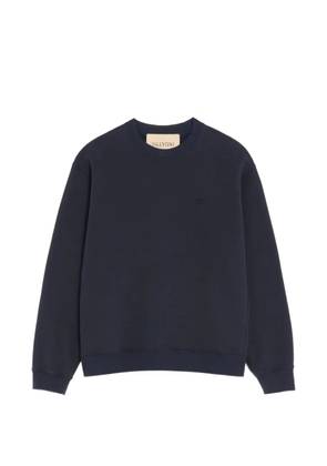 Valentino Garavani cotton sweatshirt with VLogo embroidery - Blue