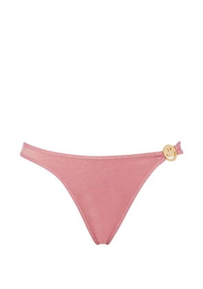 Moschino smiley-plaque bikini - Pink