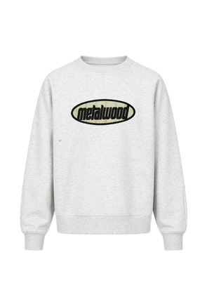 Metalwood Studio logo-motif raglan-sleeve sweater - Grey