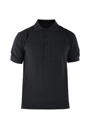 Paolo Pecora textured-knit polo shirt - Black