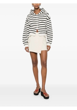 WRSTBHVR striped zip-up hoodie - Neutrals