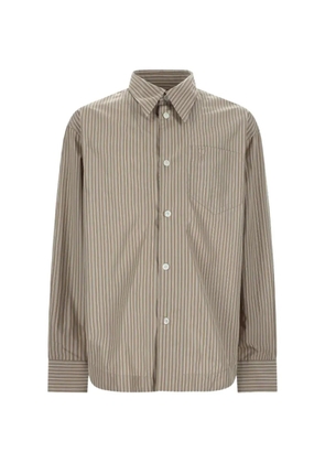 AMI Paris vertical-stripe Ami de Coeur shirt - Neutrals